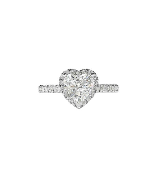 Bague Arden en zircon cœur scintillant. Féminine, durable et waterproof, à porter seule ou en parure. Guide des tailles inclus !
