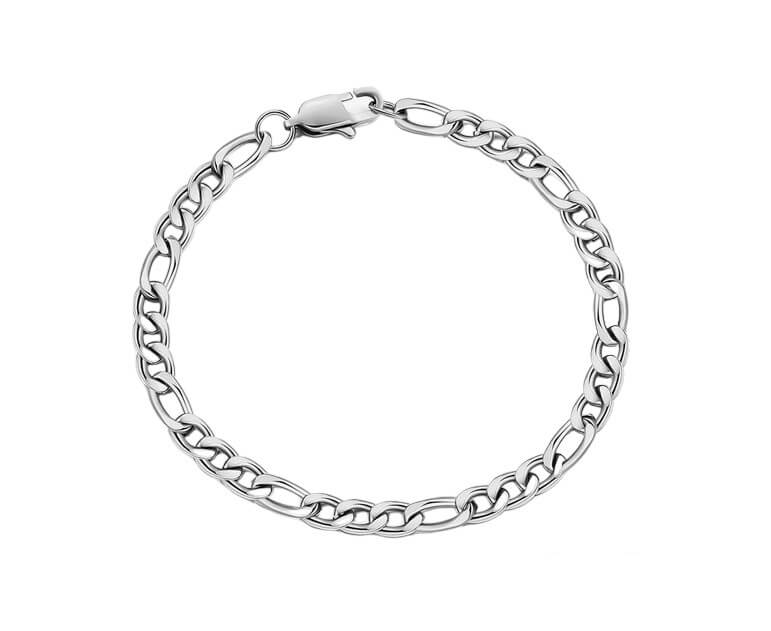 Bracelet puissant et solide à base de titane avec des mailles 3 en 1. Son revêtement en matière anti-allergique offre la résistance à l'eau. Adapté à une utilisation quotidienne durable et stylée.