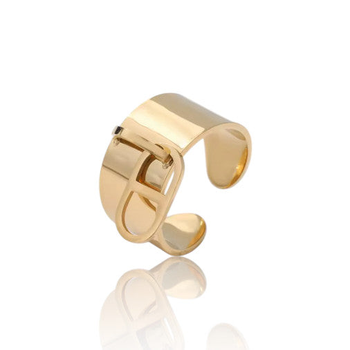 Bague Marin ajustable en acier inoxydable doré ou argenté : élégante, résistante à l’eau, idéale pour un style raffiné et intemporel.