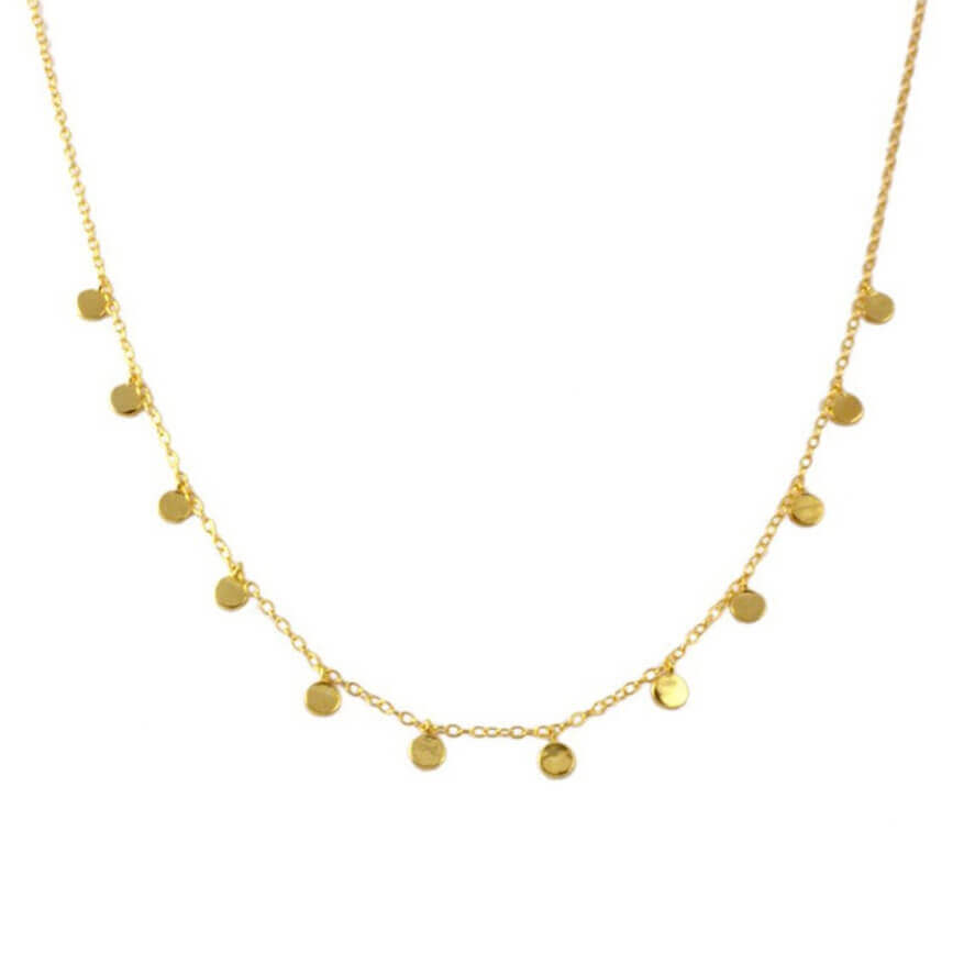 Collier Maya avec pampilles scintillantes, chaîne réglable 46-56 cm. Luxueux, élégant et résistant à l’eau, parfait pour toutes vos aventures.