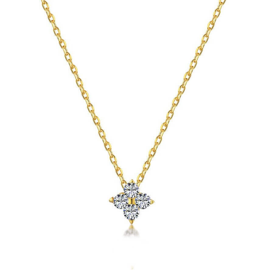 Collier Rinna avec pendentif zircon et chaîne ajustable 46-60 cm. Résistant à l’eau, élégant et discret, parfait pour un usage quotidien.