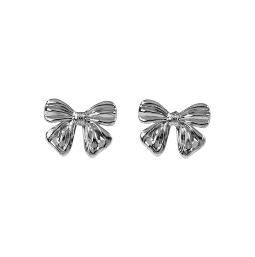 Boucles d’oreilles nœud en acier inoxydable doré ou argenté. Élégantes, hypoallergéniques et durables. Idéales pour un look raffiné au quotidien.