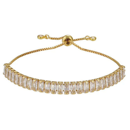 Craquez pour le bracelet Éclat Astral en acier inoxydable doré ou argenté, orné de zircons colorés. Un bijou élégant, ajustable et résistant pour sublimer votre style avec brillance.