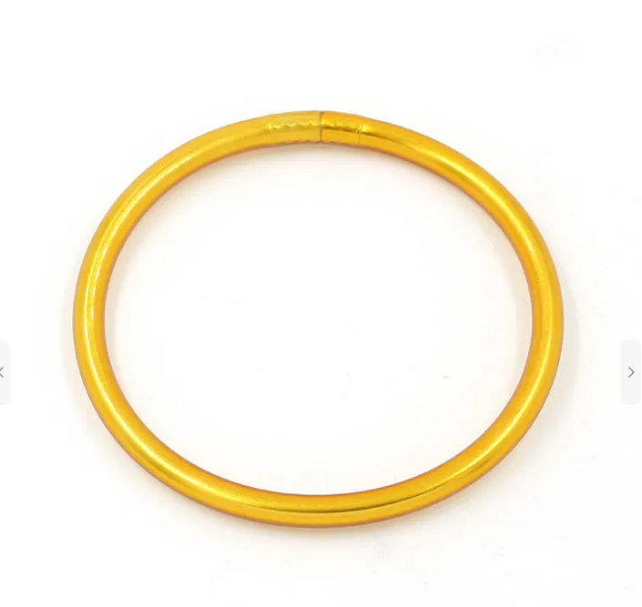 Jonc tibétain en acier inoxydable or ou argent. Bijou unisexe, chic et résistant, au design spirituel et épuré. Résiste à l’eau.